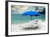 Blue Sunshade - Miami Beach - Florida-Philippe Hugonnard-Framed Photographic Print