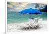 Blue Sunshade - Miami Beach - Florida-Philippe Hugonnard-Framed Premium Photographic Print