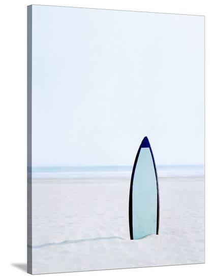 Blue Surf Board-Tanya Shumkina-Stretched Canvas