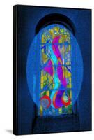 Blue Swirls, from the Series Eglise St Pierre D'Arene, 2015-Joy Lions-Framed Stretched Canvas