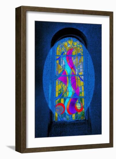 Blue Swirls, from the Series Eglise St Pierre D'Arene, 2015-Joy Lions-Framed Giclee Print