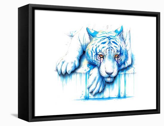 Blue Tears-JoJoesArt-Framed Stretched Canvas