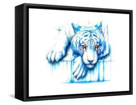 Blue Tears-JoJoesArt-Framed Stretched Canvas