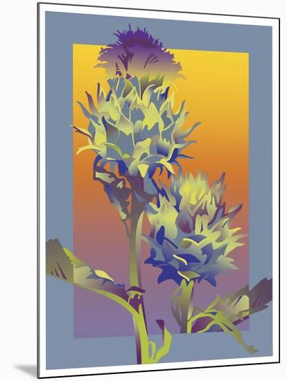 Blue Thistle-David Chestnutt-Mounted Giclee Print