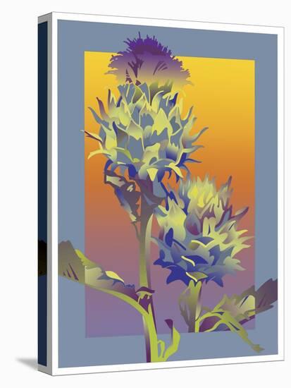 Blue Thistle-David Chestnutt-Stretched Canvas