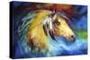Blue Thunder War Pony-Marcia Baldwin-Stretched Canvas