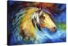 Blue Thunder War Pony-Marcia Baldwin-Stretched Canvas