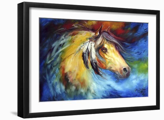 Blue Thunder War Pony-Marcia Baldwin-Framed Art Print