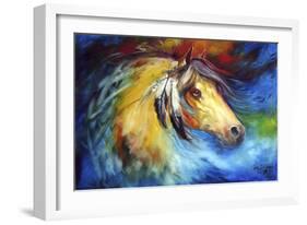 Blue Thunder War Pony-Marcia Baldwin-Framed Art Print