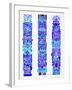 Blue Tiki Totems-Cat Coquillette-Framed Giclee Print