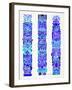 Blue Tiki Totems-Cat Coquillette-Framed Giclee Print