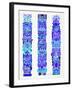 Blue Tiki Totems-Cat Coquillette-Framed Giclee Print