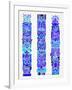 Blue Tiki Totems-Cat Coquillette-Framed Giclee Print