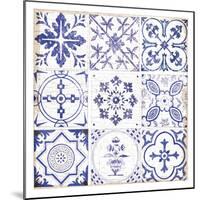 Blue Tiles 1-Lula Bijoux-Mounted Art Print