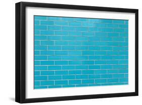 Blue Tiles Wall-Baloncici-Framed Art Print