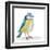 Blue Tit on the Ground-Milovelen-Framed Art Print