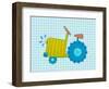 Blue Tractor-Viv Eisner-Framed Art Print