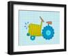 Blue Tractor-Viv Eisner-Framed Art Print