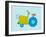 Blue Tractor-Viv Eisner-Framed Art Print