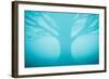 Blue Tree in Fog-Andy Bell-Framed Photographic Print