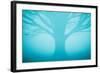 Blue Tree in Fog-Andy Bell-Framed Photographic Print