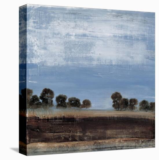 Blue Tree Line-Simon Addyman-Stretched Canvas