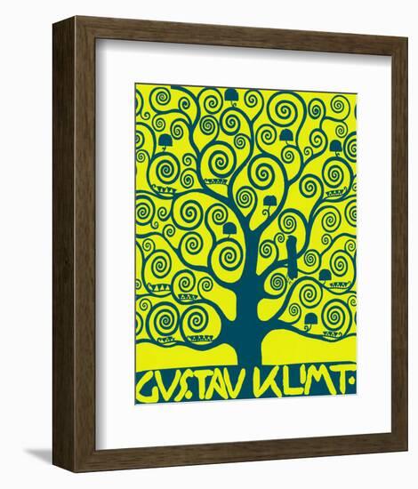 Blue Tree of Life-Gustav Klimt-Framed Premium Giclee Print