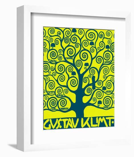 Blue Tree of Life-Gustav Klimt-Framed Premium Giclee Print