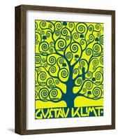 Blue Tree of Life-Gustav Klimt-Framed Premium Giclee Print