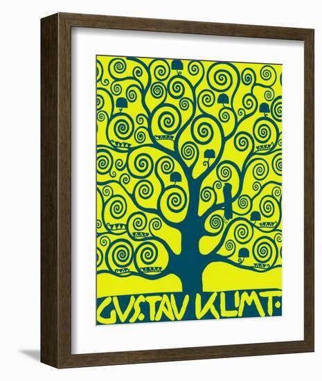 Blue Tree of Life-Gustav Klimt-Framed Premium Giclee Print