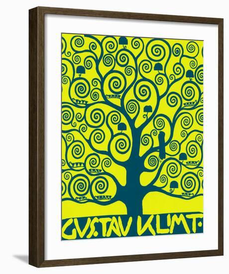 Blue Tree of Life-Gustav Klimt-Framed Premium Giclee Print