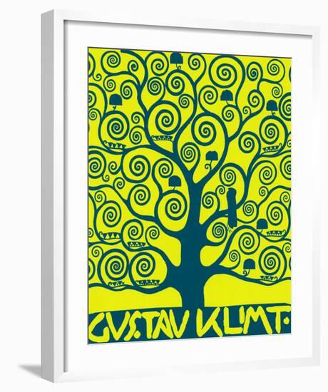 Blue Tree of Life-Gustav Klimt-Framed Premium Giclee Print