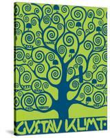 Blue Tree of Life-Gustav Klimt-Stretched Canvas