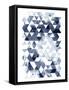 Blue Triangles Mate-OnRei-Framed Stretched Canvas