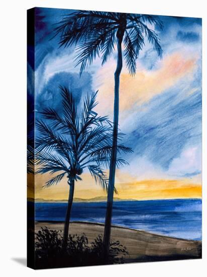 Blue Tropic Nights I-Linda Baliko-Stretched Canvas