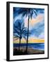 Blue Tropic Nights I-Linda Baliko-Framed Art Print