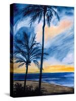 Blue Tropic Nights I-Linda Baliko-Stretched Canvas