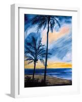 Blue Tropic Nights I-Linda Baliko-Framed Art Print