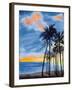 Blue Tropic Nights II-Linda Baliko-Framed Art Print