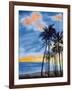 Blue Tropic Nights II-Linda Baliko-Framed Art Print