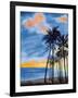 Blue Tropic Nights II-Linda Baliko-Framed Art Print