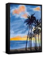 Blue Tropic Nights II-Linda Baliko-Framed Stretched Canvas