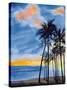 Blue Tropic Nights II-Linda Baliko-Stretched Canvas