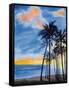 Blue Tropic Nights II-Linda Baliko-Framed Stretched Canvas