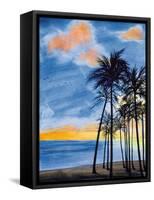 Blue Tropic Nights II-Linda Baliko-Framed Stretched Canvas