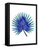 Blue Tropical Leaf-Jasmine Woods-Framed Stretched Canvas