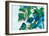 Blue Tropical Leaves I-Alex Black-Framed Art Print