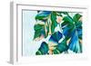 Blue Tropical Leaves I-Alex Black-Framed Art Print