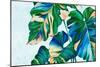 Blue Tropical Leaves I-Alex Black-Mounted Art Print