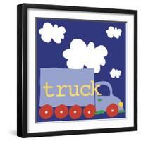 Blue Truck-Erin Clark-Framed Premium Giclee Print